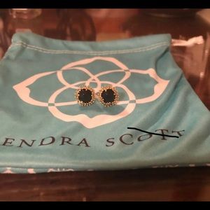 Kendra Scott Black and Gold Stud Earrings